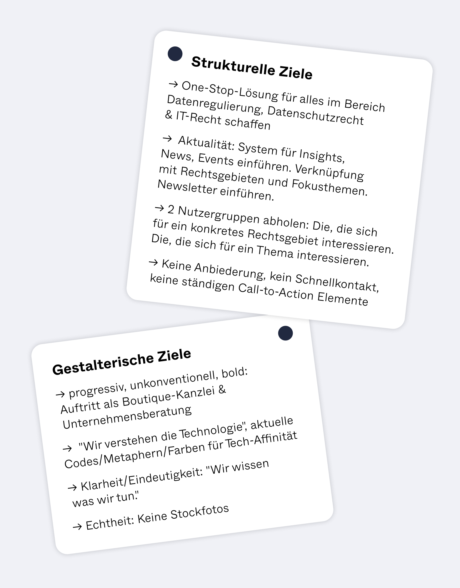 Strukturelle & Gestalterische Ziele der Case Study Baumgartner Baumann